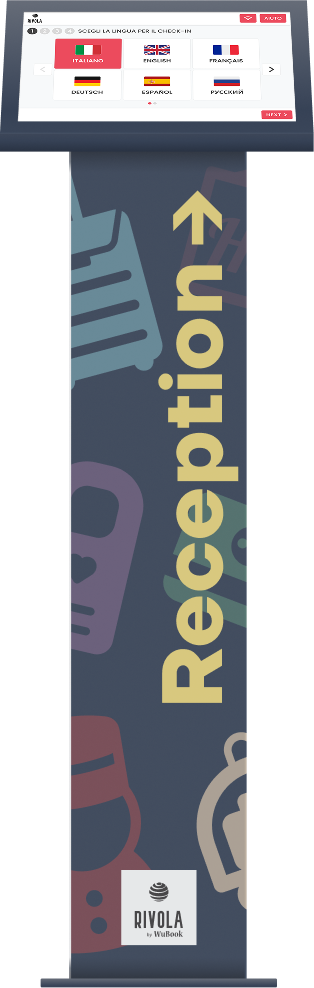 Totem Rivola App, grafica Fancy Deep Blue