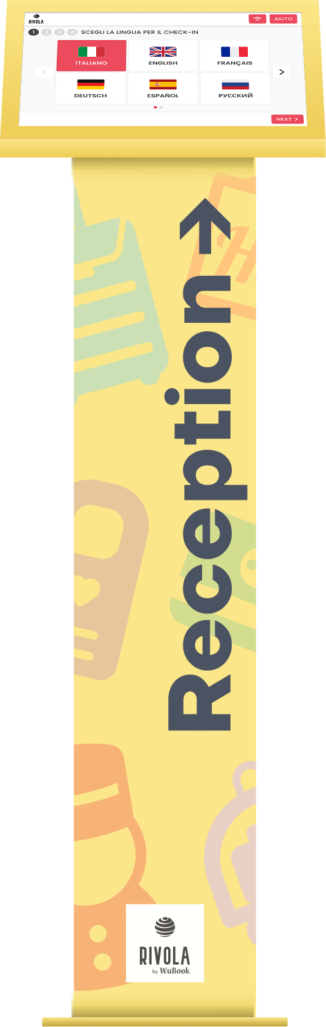 Totem Rivola App, grafica Fancy Banana