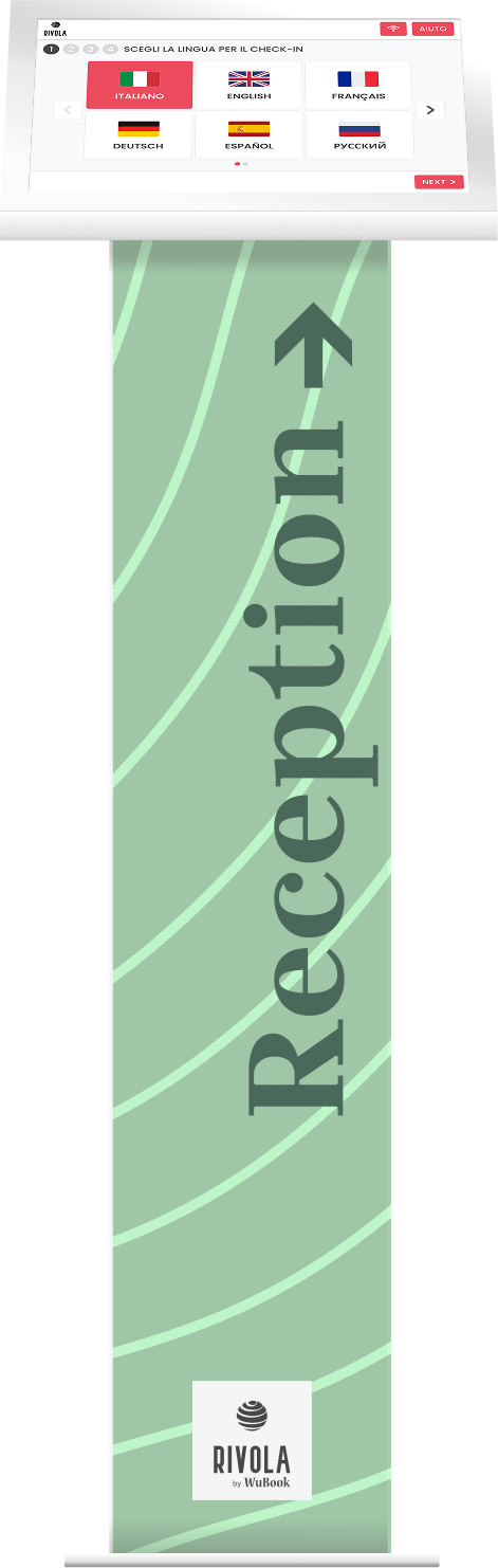 Totem Rivola App, grafica Classy Moss